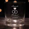 Heart and Rings Rocks Glass - Image 2