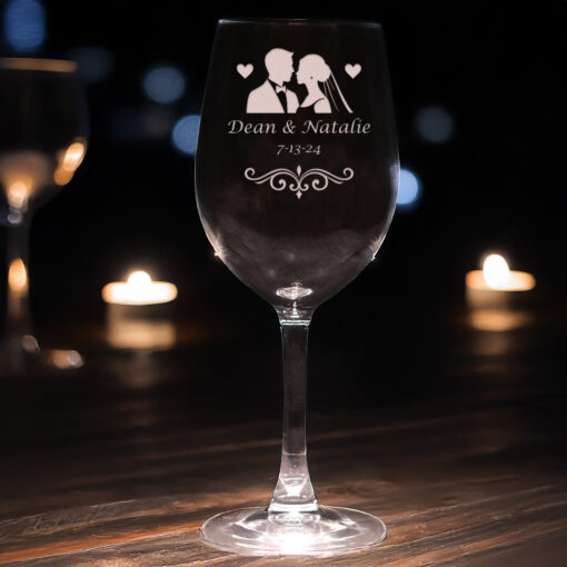 Couple with hearts wine - Image 2