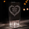 Personalized 16oz Wedding Pint Glass – Custom Names & Date | Vine Heart - Image 2