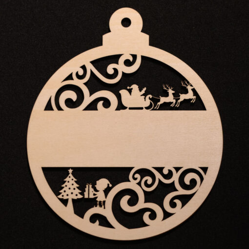 🎄 Personalized Santa Sleigh Christmas Ornament – Custom Family Name Keepsake 🎅